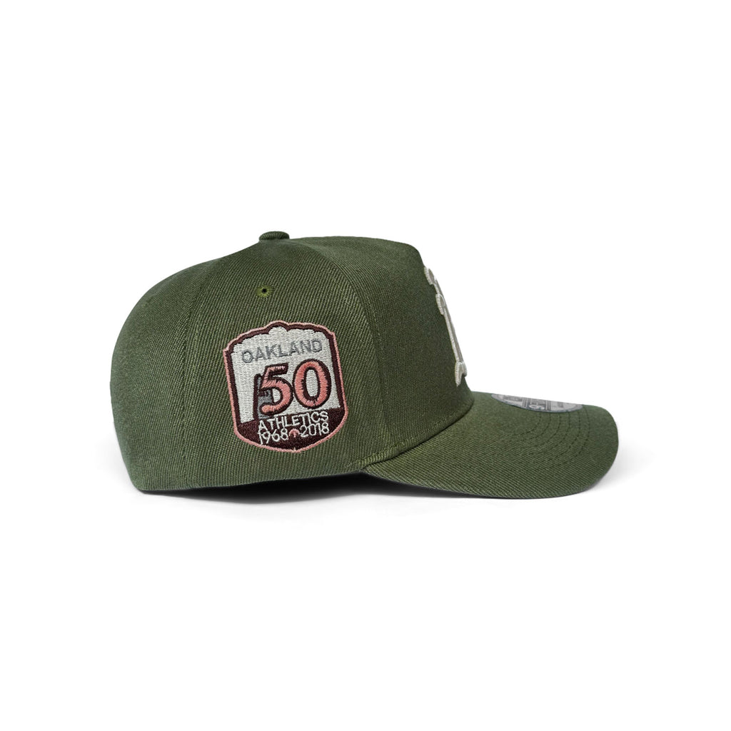 NEW ERA 9FORTY A-FRAME OAKLAND ATHLETICS 50TH ANNIVERSARY OLIVE COPPER