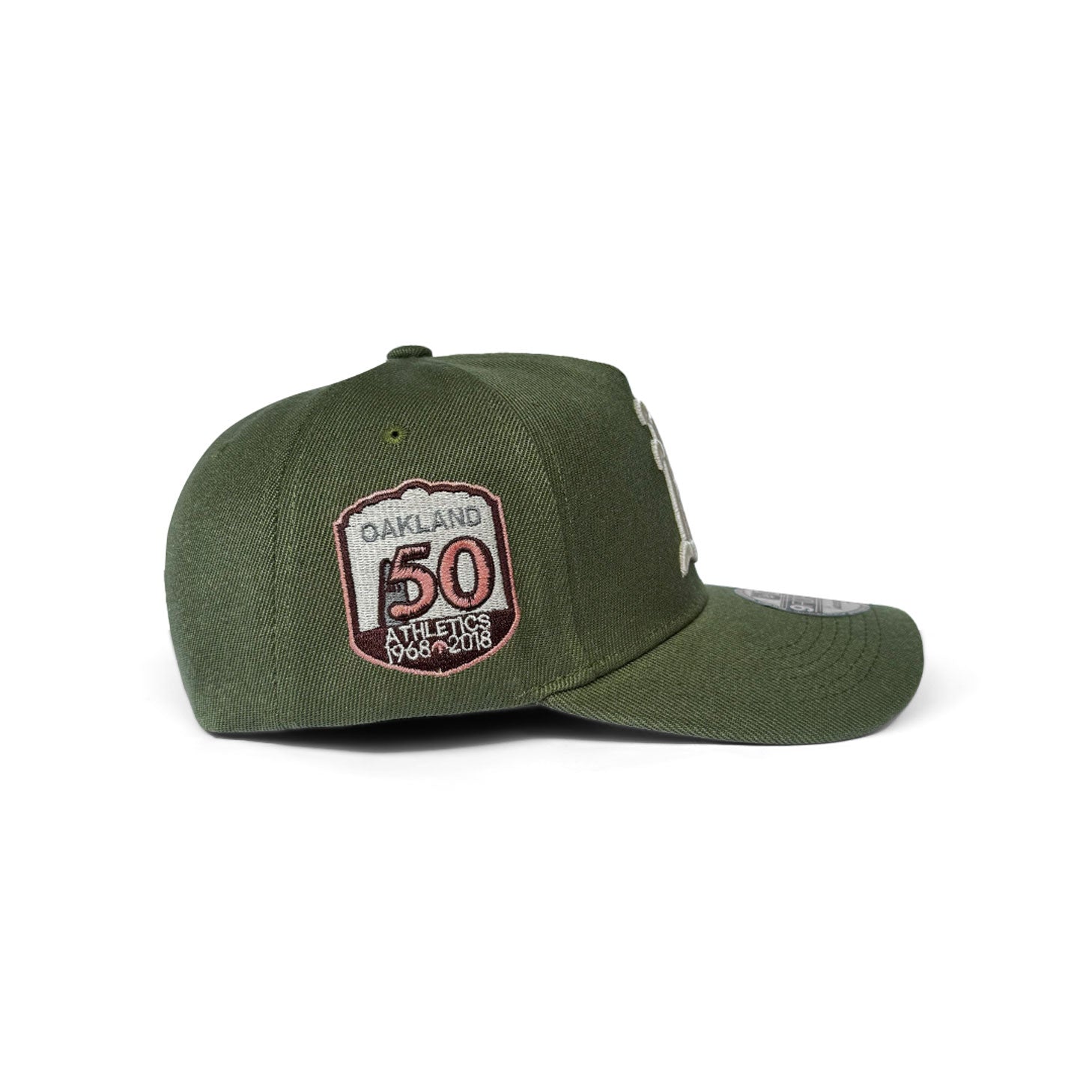 NEW ERA 9FORTY A-FRAME OAKLAND ATHLETICS 50TH ANNIVERSARY OLIVE COPPER