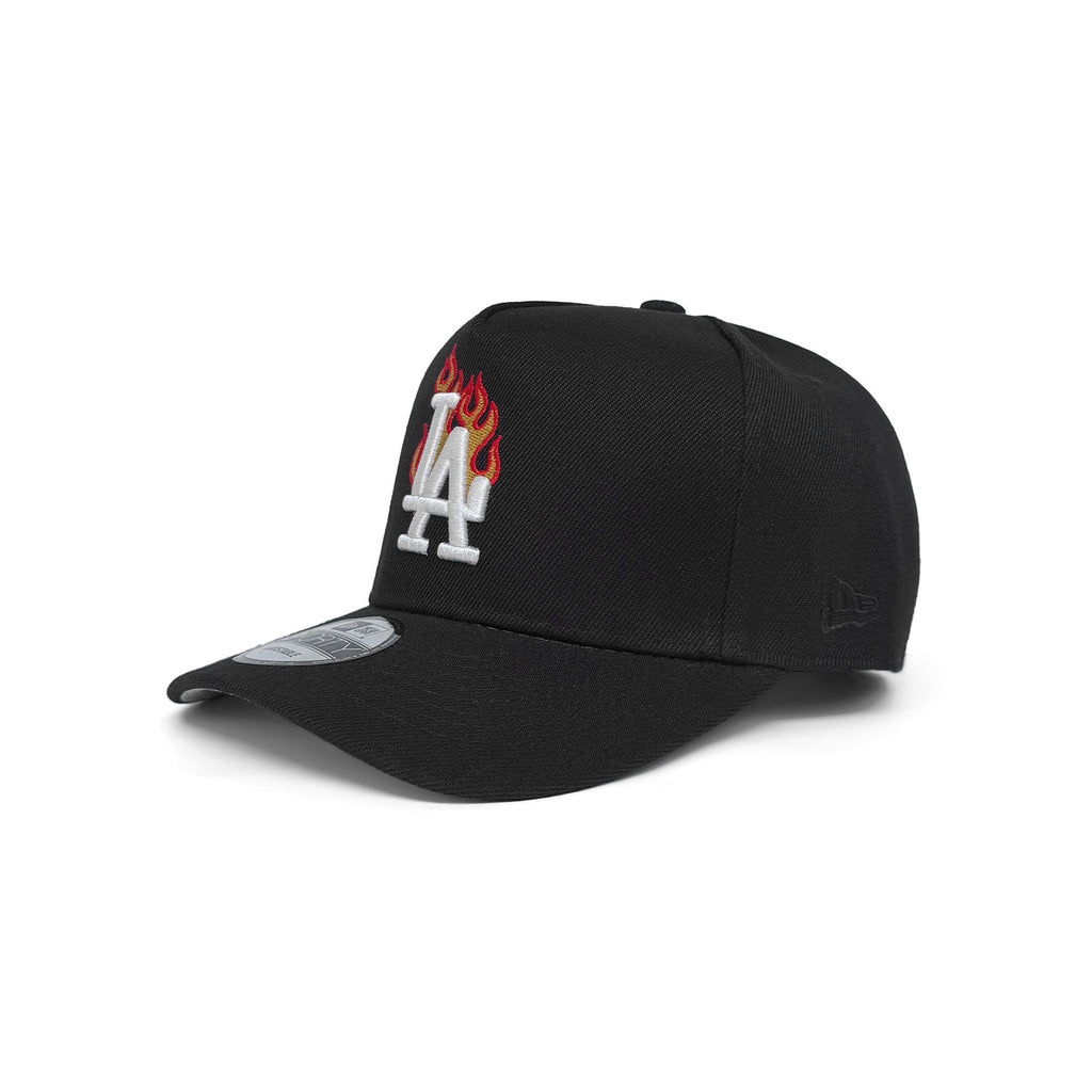 NEW ERA 9FORTY A-FRAME LOS ANGELES DODGERS 40TH STADIUM ANNIVERSARY BLACK FIRE EDITION
