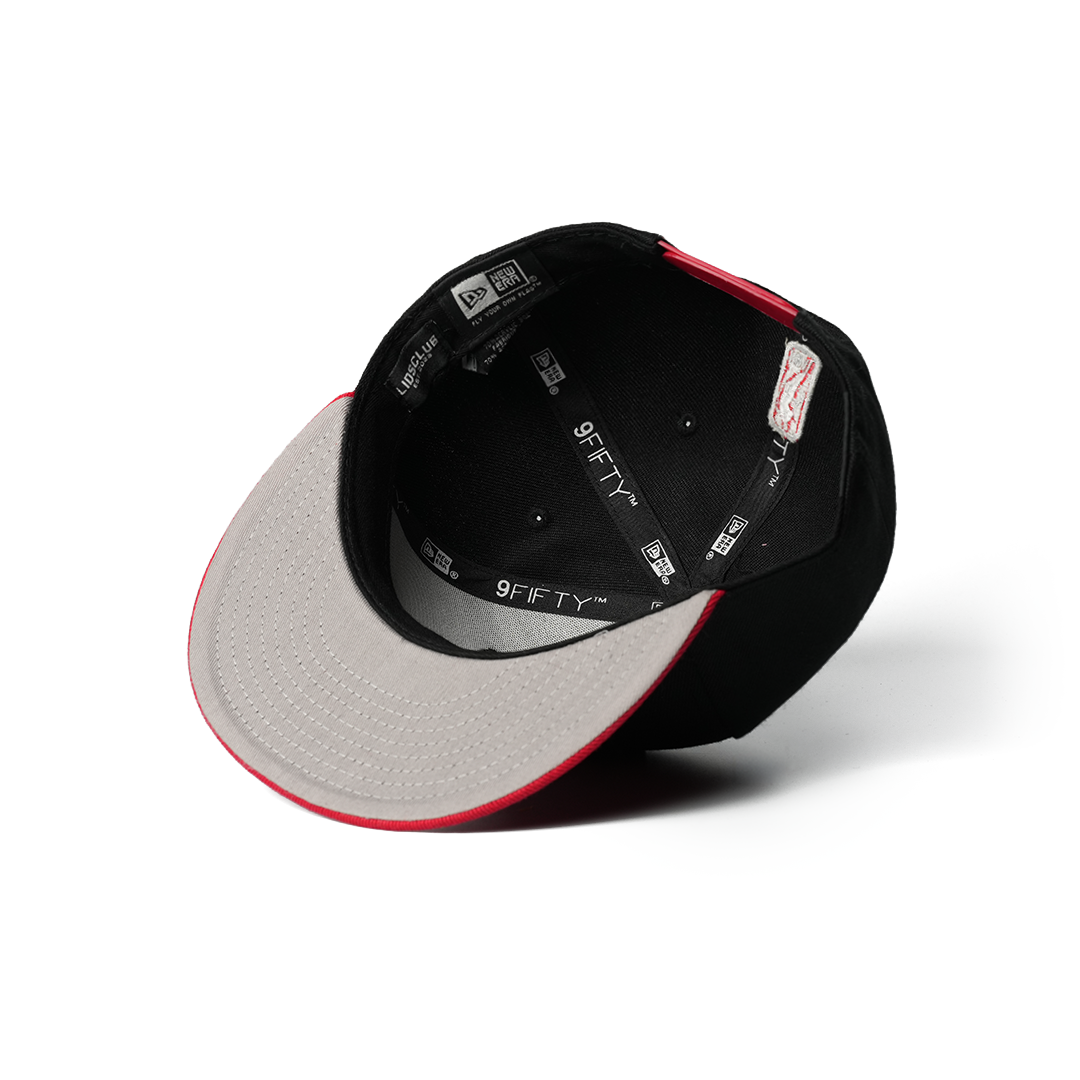 NEW ERA 9FIFTY CHICAGO BULLS BLACK/RED TWO-TONE