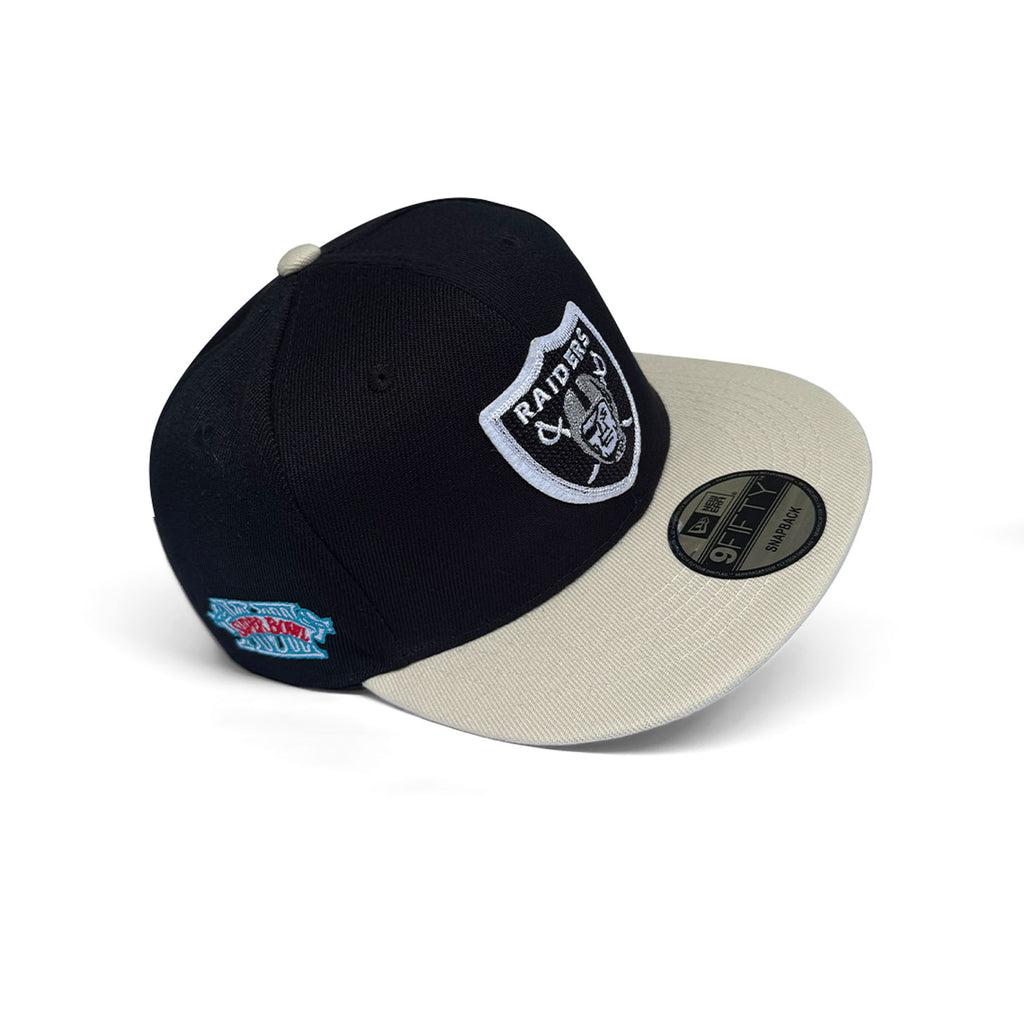 NEW ERA 9FIFTY LAS VEGAS RAIDERS BLACK/SILVER SUPER BOWL XVIII LETTERMAN