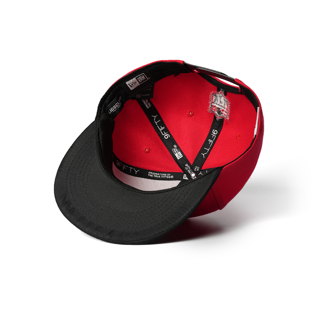 NEW ERA 9FIFTY LAS VEGAS RAIDERS SCARLET RED BLACK TWO TONE
