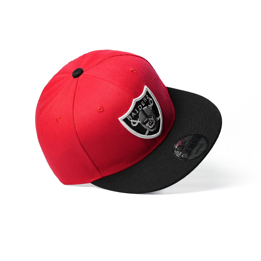 NEW ERA 9FIFTY LAS VEGAS RAIDERS SCARLET RED BLACK TWO TONE
