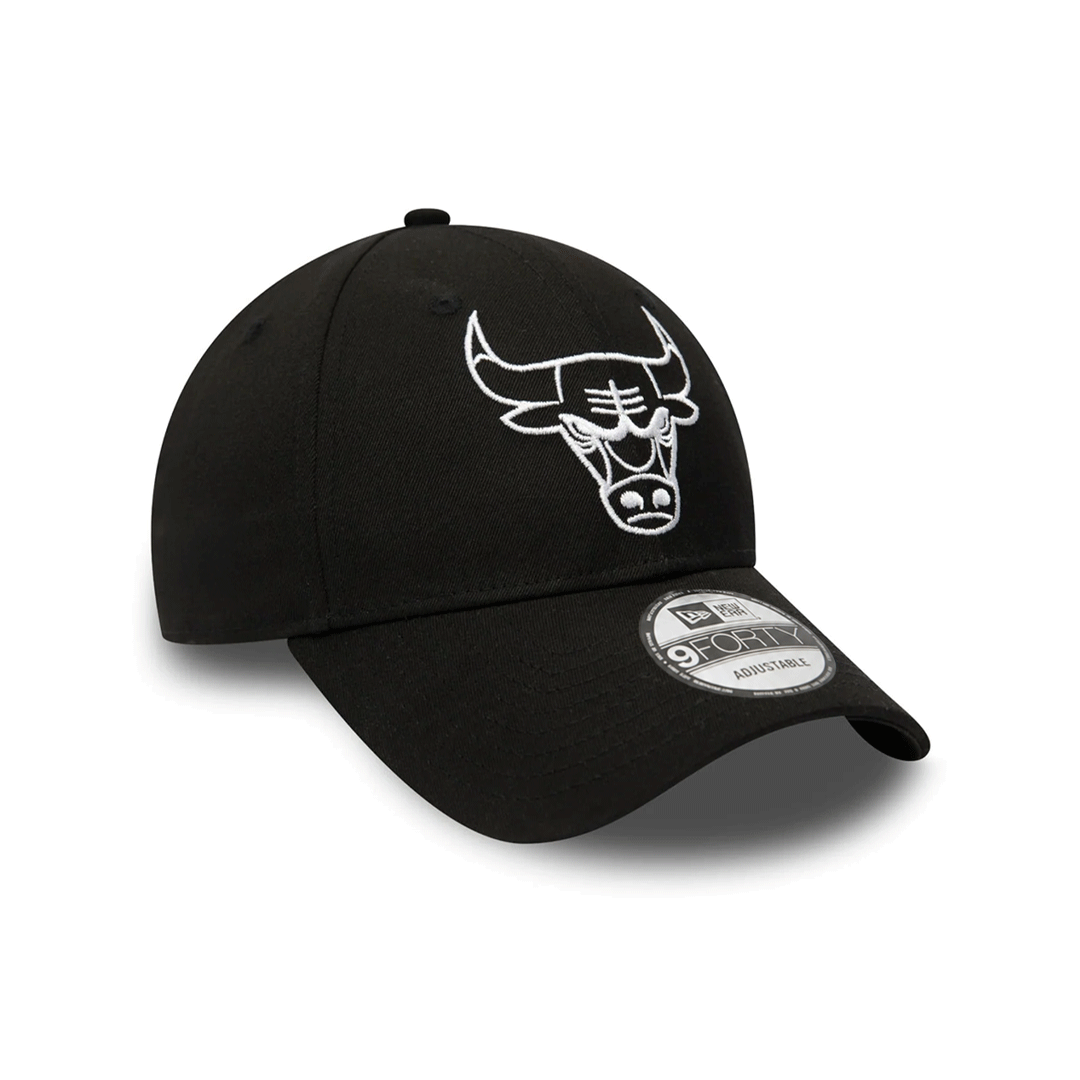NEW ERA 9FORTY CHICAGO BULLS BLACK ESSENTIAL OUTLINE