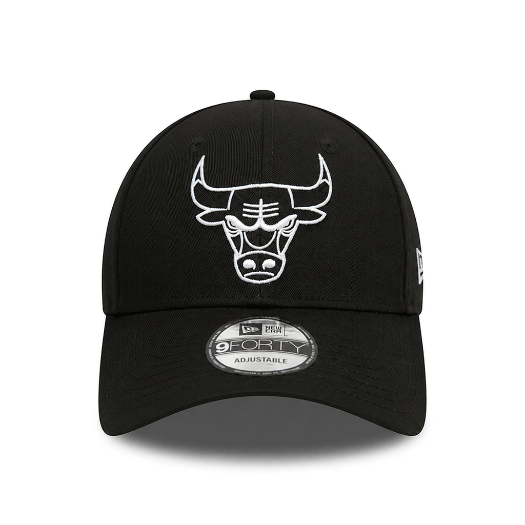 NEW ERA 9FORTY CHICAGO BULLS BLACK ESSENTIAL OUTLINE