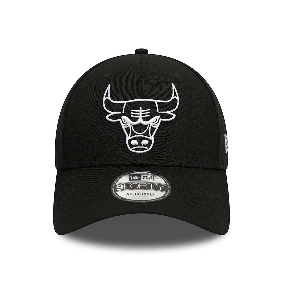NEW ERA 9FORTY CHICAGO BULLS BLACK ESSENTIAL OUTLINE