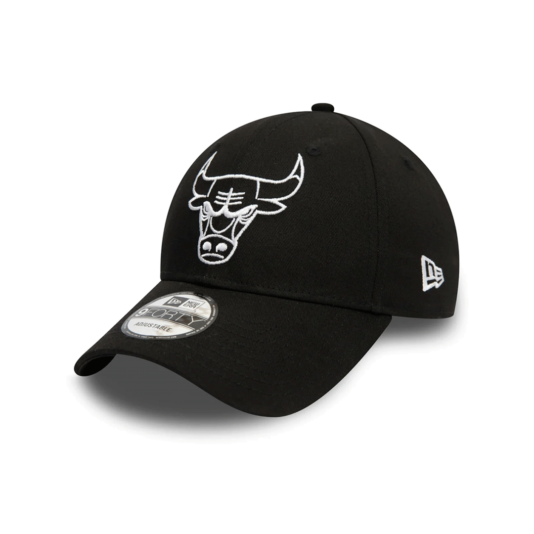 NEW ERA 9FORTY CHICAGO BULLS BLACK ESSENTIAL OUTLINE