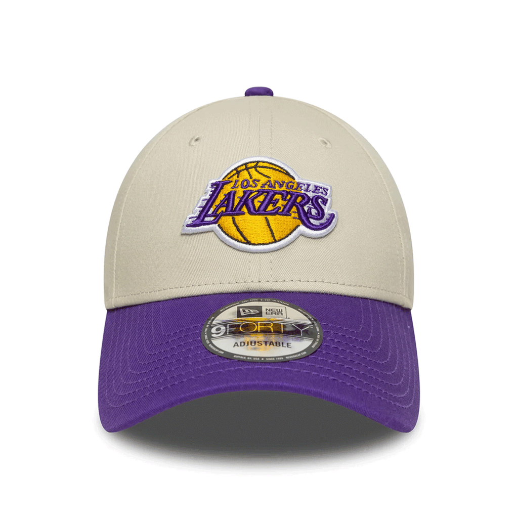 NEW ERA 9FORTY LOS ANGELES LAKERS NBA COLOUR BLOCK CREAM