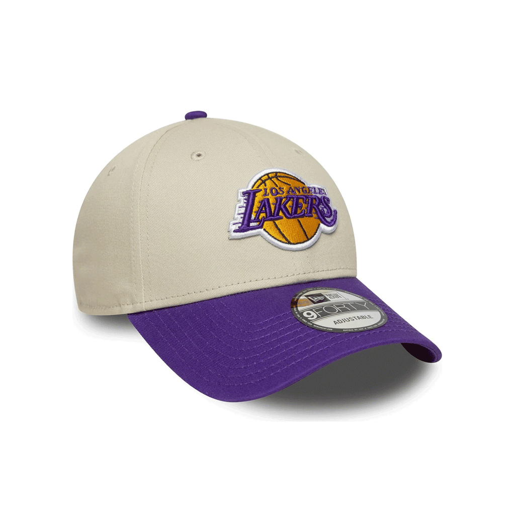 NEW ERA 9FORTY LOS ANGELES LAKERS NBA COLOUR BLOCK CREAM