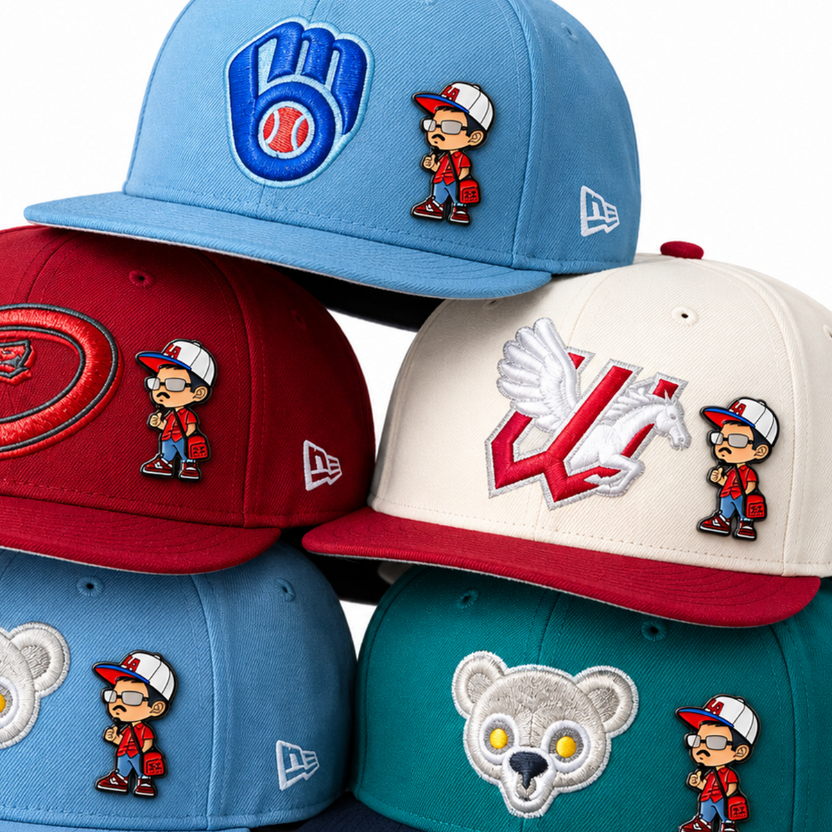 STREET BOY RED/BLUE PIN
