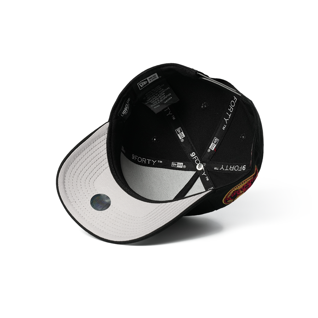 NEW ERA 9FORTY A-FRAME CHICAGO BULLS 6X CHAMPS BLACK AND RED PRIME EDITION
