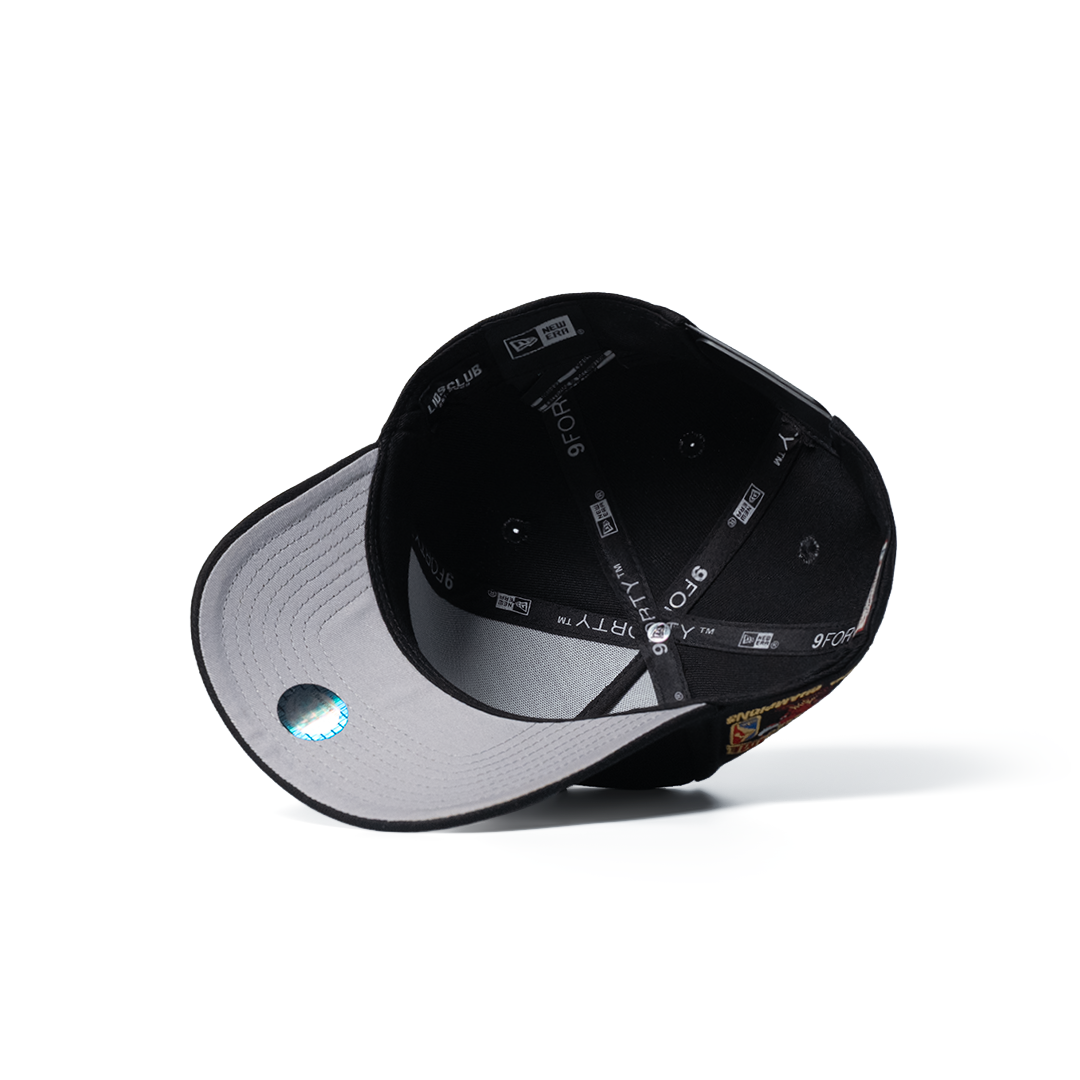 NEW ERA 9FORTY A-FRAME CHICAGO BULLS 3X WORLD CHAMPIONS BLACK PRIME EDITION