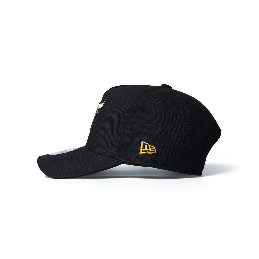 NEW ERA 9FORTY A-FRAME CHICAGO BULLS 3X WORLD CHAMPIONS BLACK PRIME EDITION