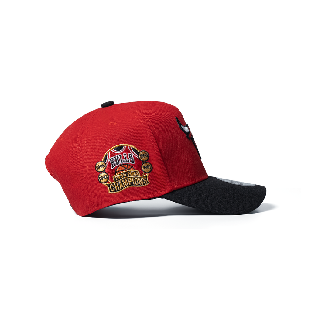 NEW ERA 9FORTY A-FRAME CHICAGO BULLS NBA CHAMPIONS 1996 SCARLET TWO TONE EDITION
