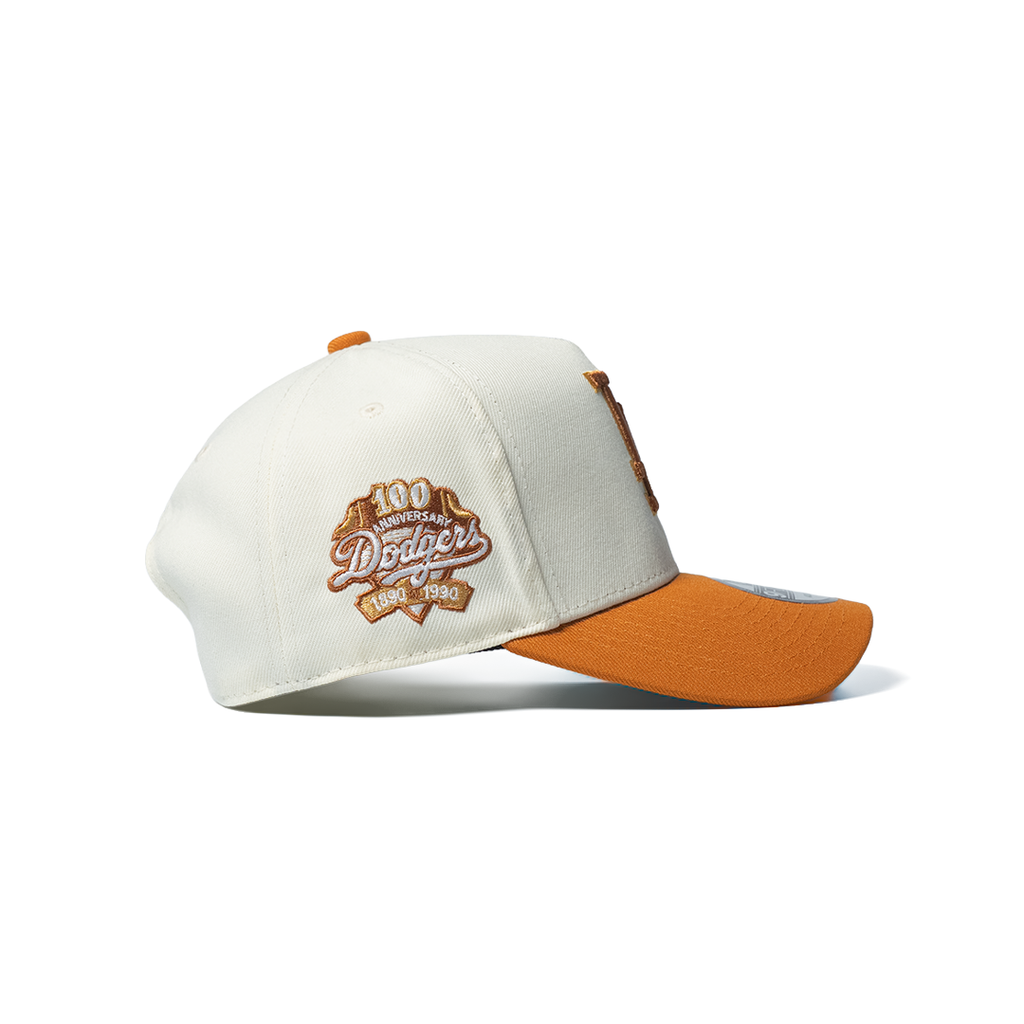 NEW ERA 9FORTY A-FRAME LOS ANGELES DODGERS 100 YEARS CHROME BOURBON TWO TONE