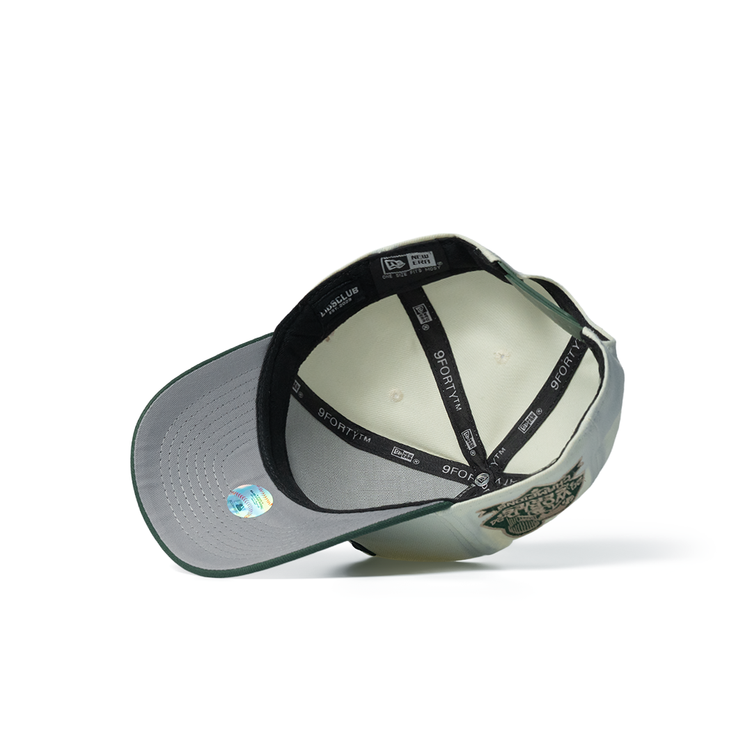 NEW ERA 9FORTY A-FRAME LOS ANGELES DODGERS 2024 WORLD SERIES CHAMPIONS CREAM/GREEN TWO TONE