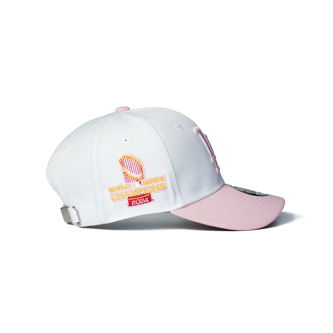 NEW ERA EXCLUSIVE 9forty LOS ANGELES DODGERS CHROME/ SOFT PINK  ROSES