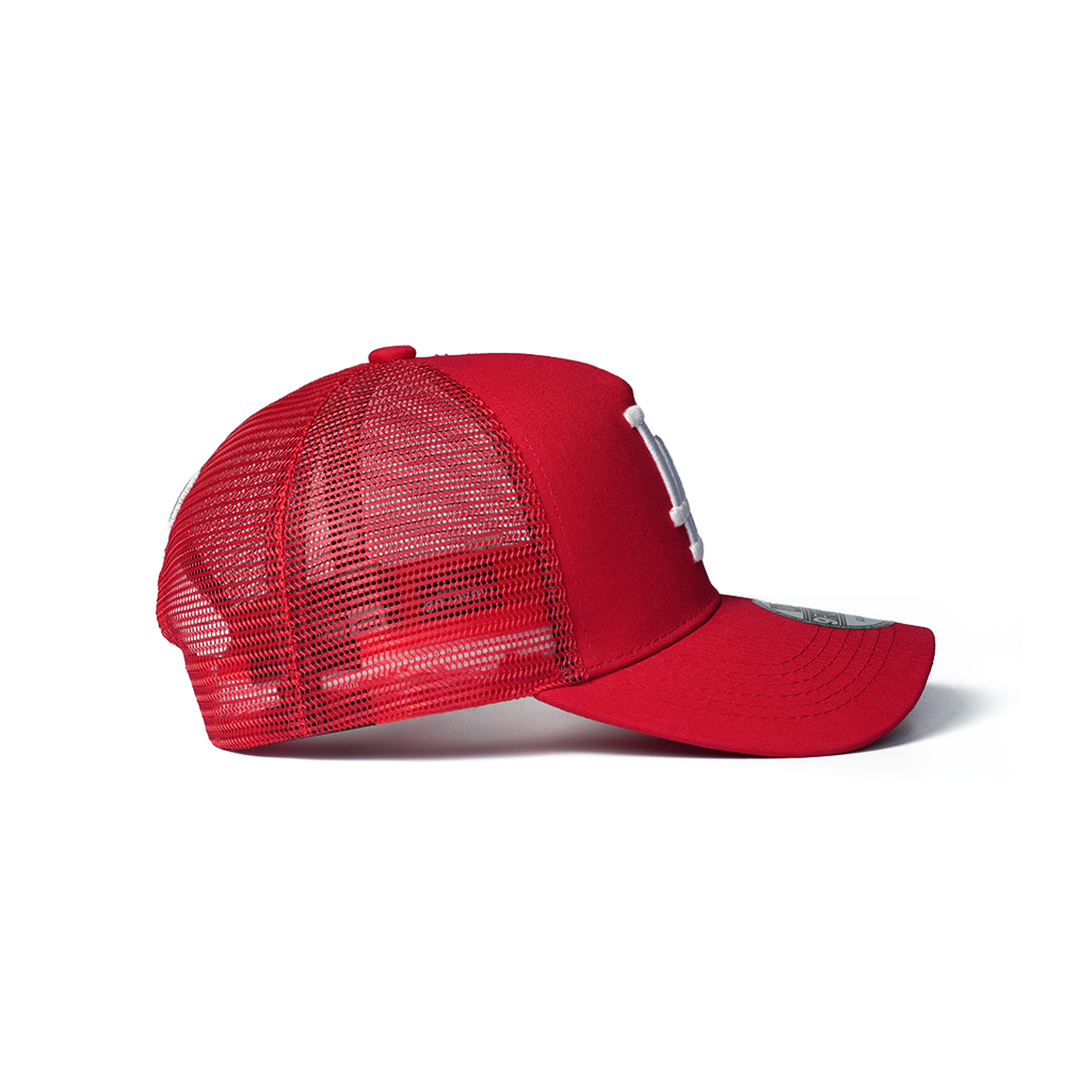 NEW ERA 9FORTY A-FRAME LOS ANGELES DODGERS RED CLASSIC TRUCKER