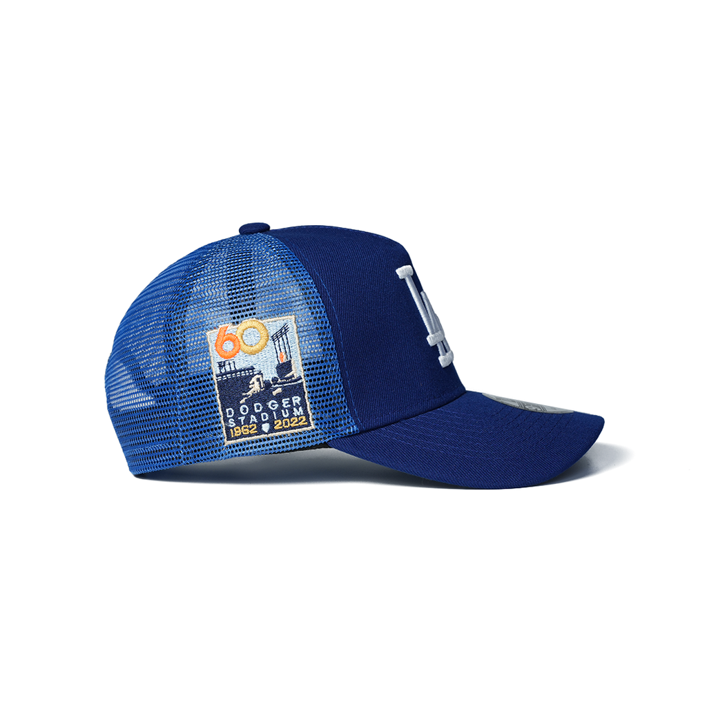 NEW ERA 9FORTY A-FRAME LOS ANGELES DODGERS 60TH ANNIVERSARY ROYAL TRUCKER EDITION TRUCKER