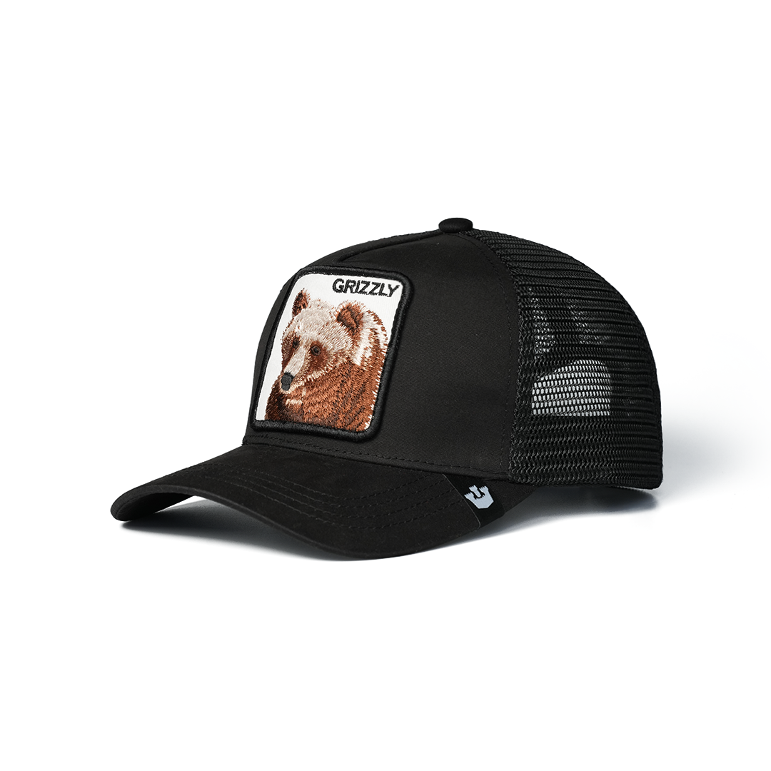 GOORIN BROS GRIZZLY BLACK TRUCKER
