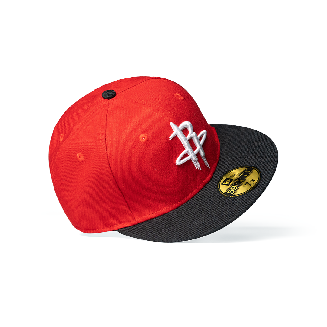 NEW ERA 59FIFTY HOUSTON ROCKETS RED/BLACK OFFICIAL TEAM COLOR 2TONE