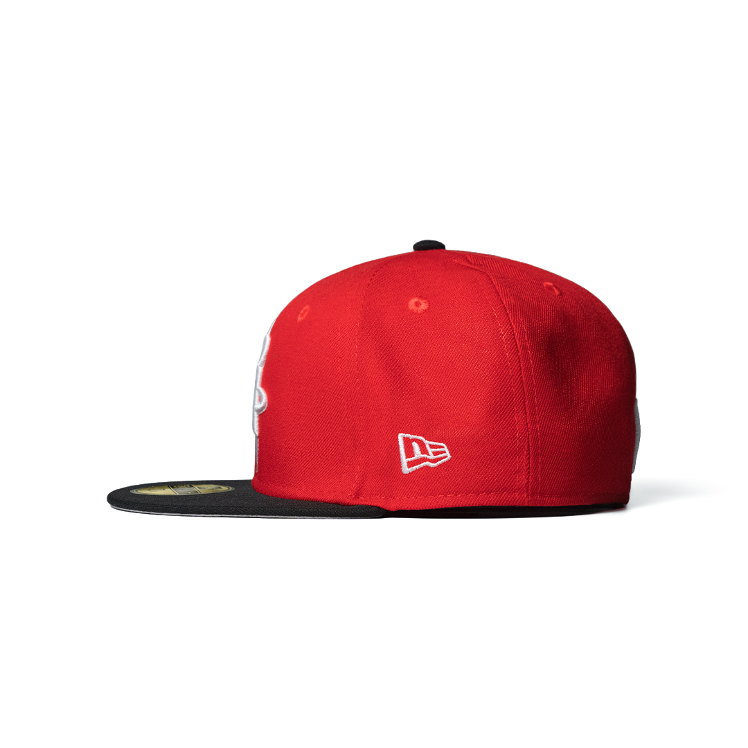 NEW ERA 59FIFTY HOUSTON ROCKETS RED/BLACK OFFICIAL TEAM COLOR 2TONE