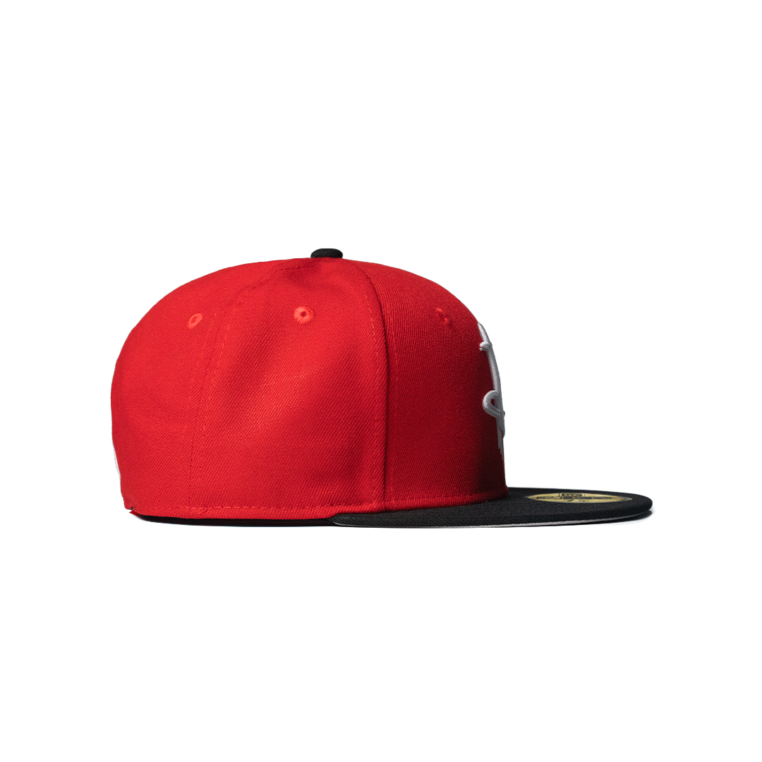 NEW ERA 59FIFTY HOUSTON ROCKETS RED/BLACK OFFICIAL TEAM COLOR 2TONE
