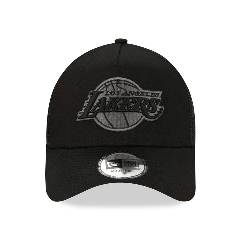 NEW ERA 9FORTY A-FRAME LOS ANGELES LAKERS TONAL BLACK TRUCKER