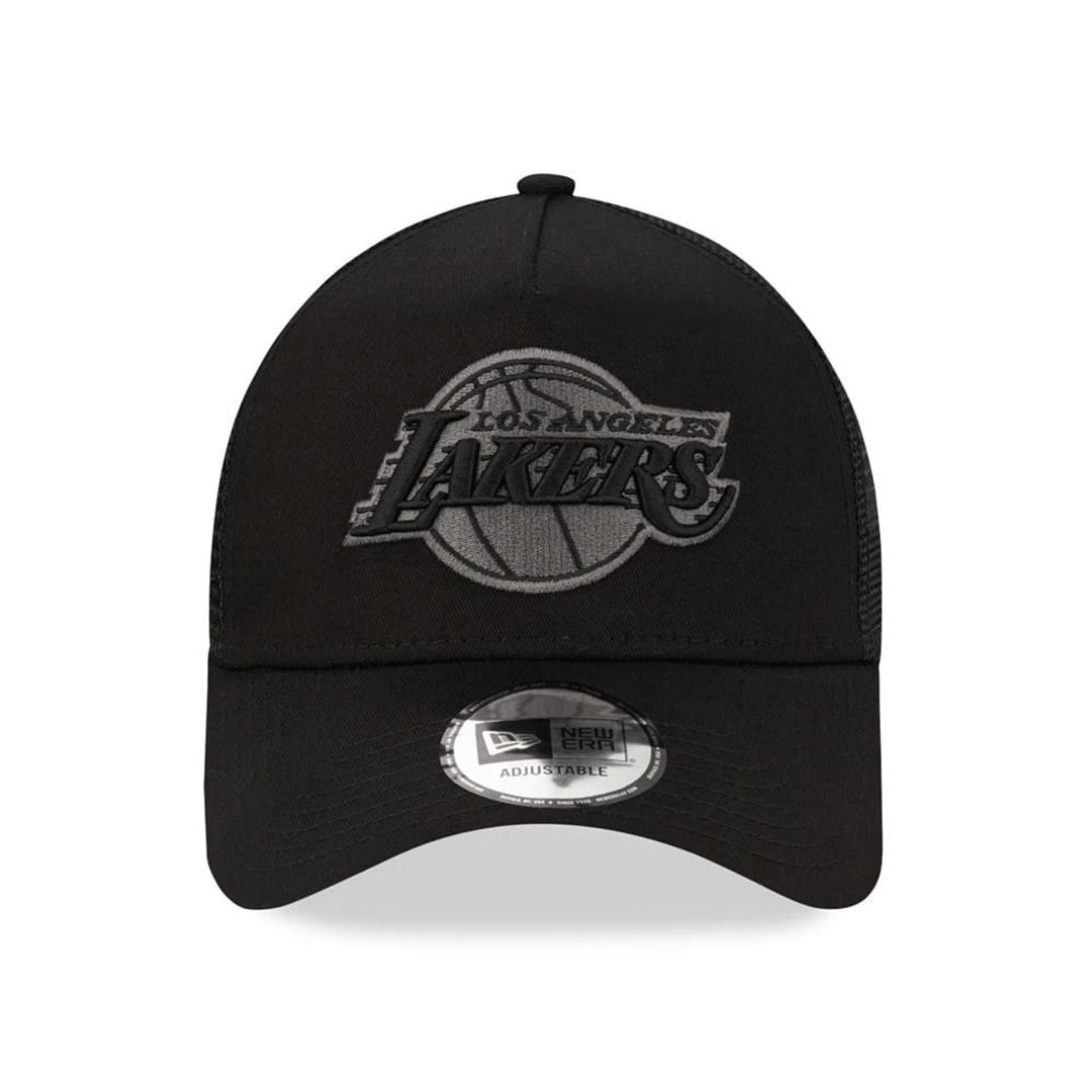 NEW ERA 9FORTY A-FRAME LOS ANGELES LAKERS TONAL BLACK TRUCKER