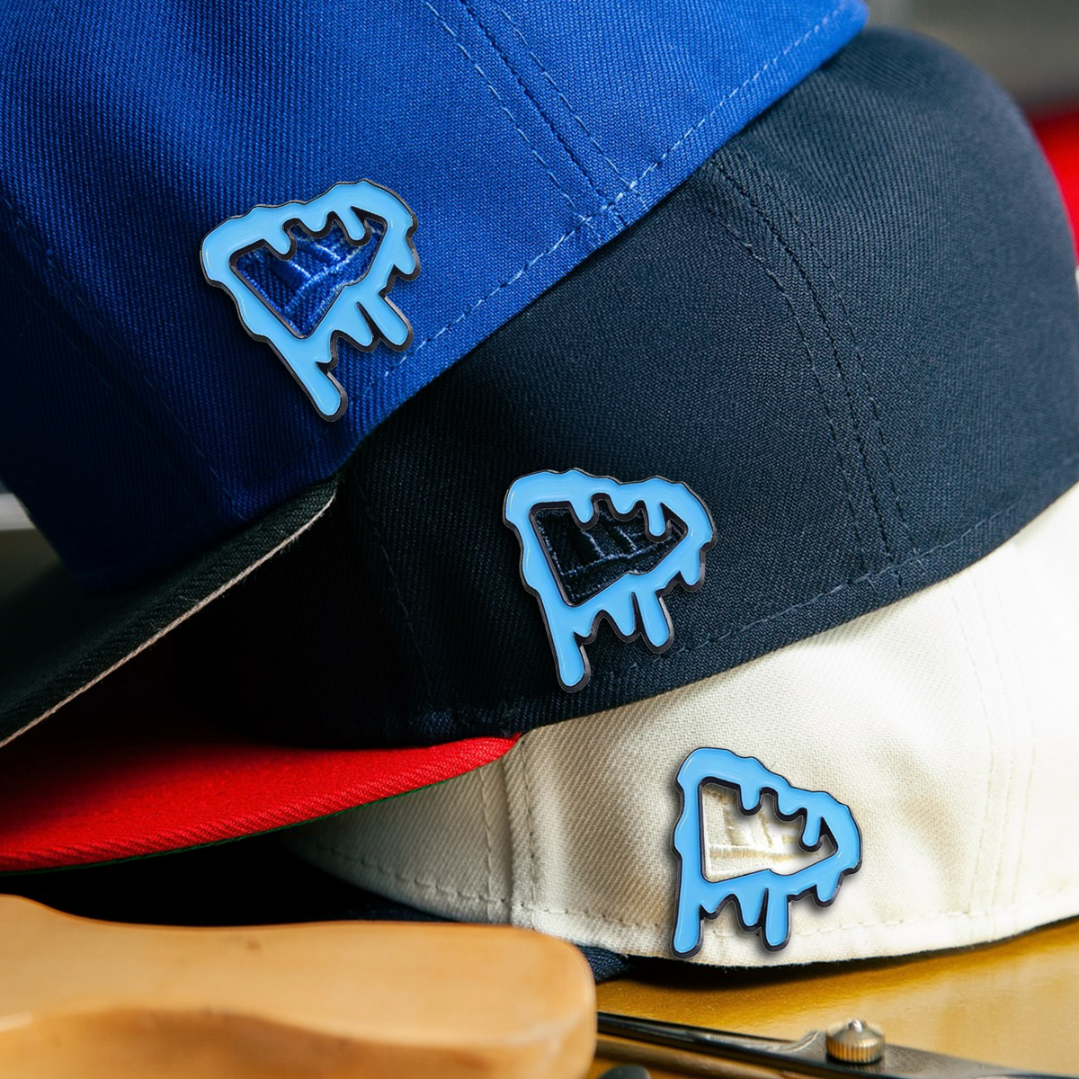 LIGHT BLUE DRIP PIN
