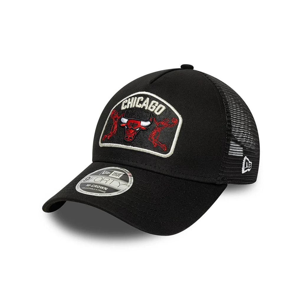 NEW ERA 9FORTY A-FRAME M-CROWN CHICAGO BULLS NBA BLACK TRUCKER