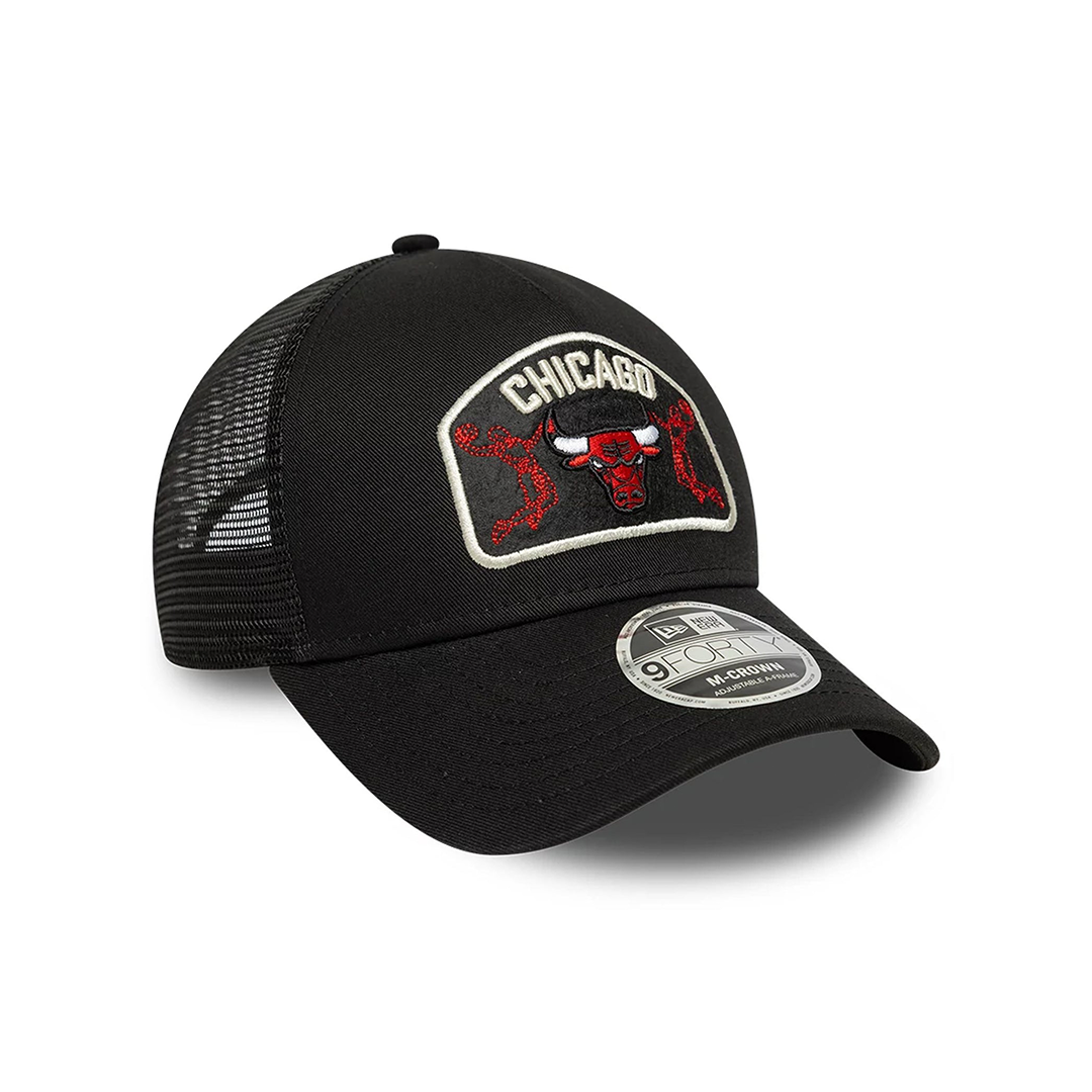 NEW ERA 9FORTY A-FRAME M-CROWN CHICAGO BULLS NBA BLACK TRUCKER