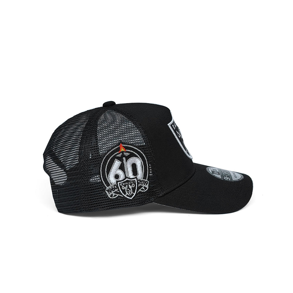 NEW ERA 9FORTY A-FRAME LAS VEGAS RAIDERS 60TH ANNIVERSARY TRUCKER