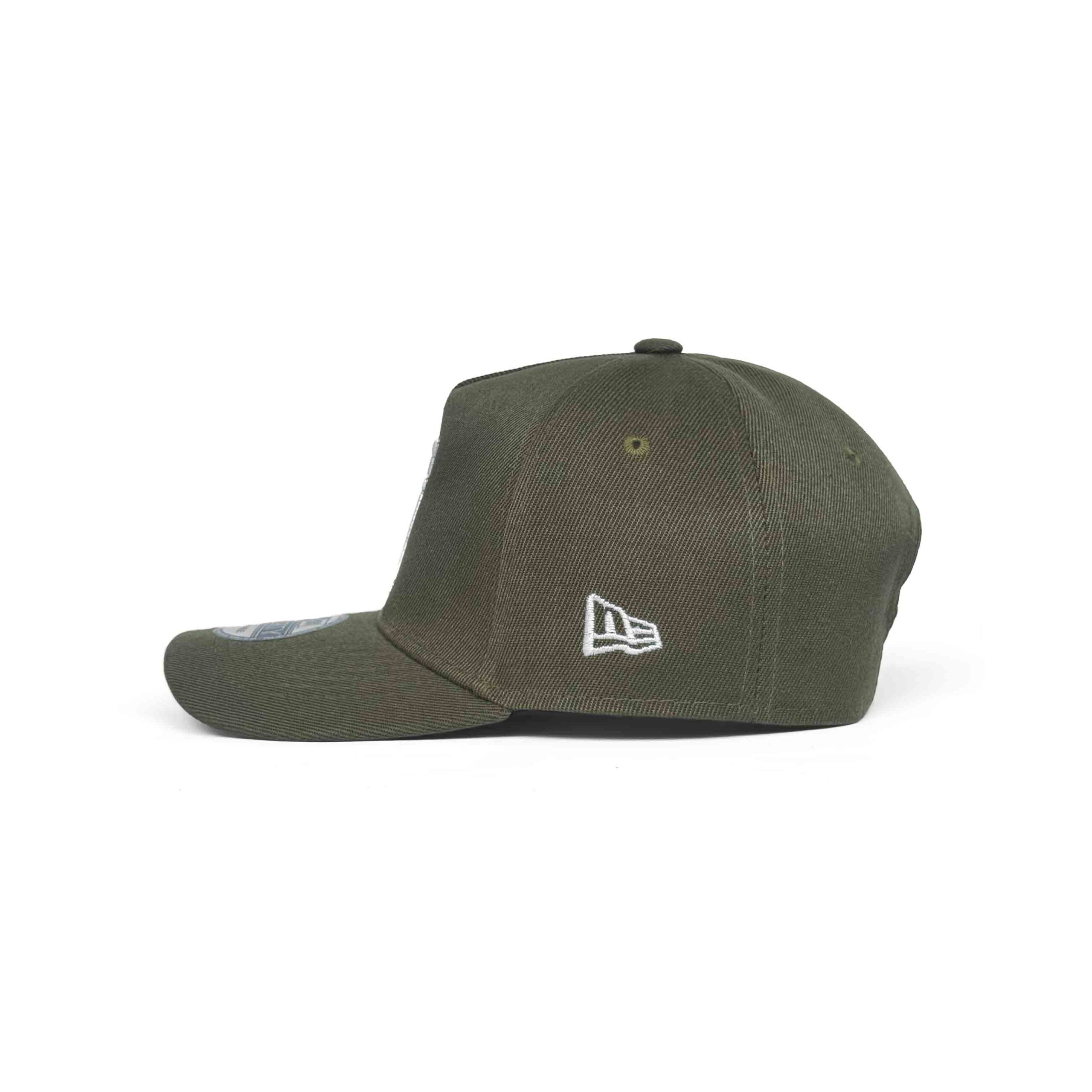 NEW ERA A FRAME 9FORTY UPSIDE DOWN DODGERS 40TH ANNIVERSARY OLIVE