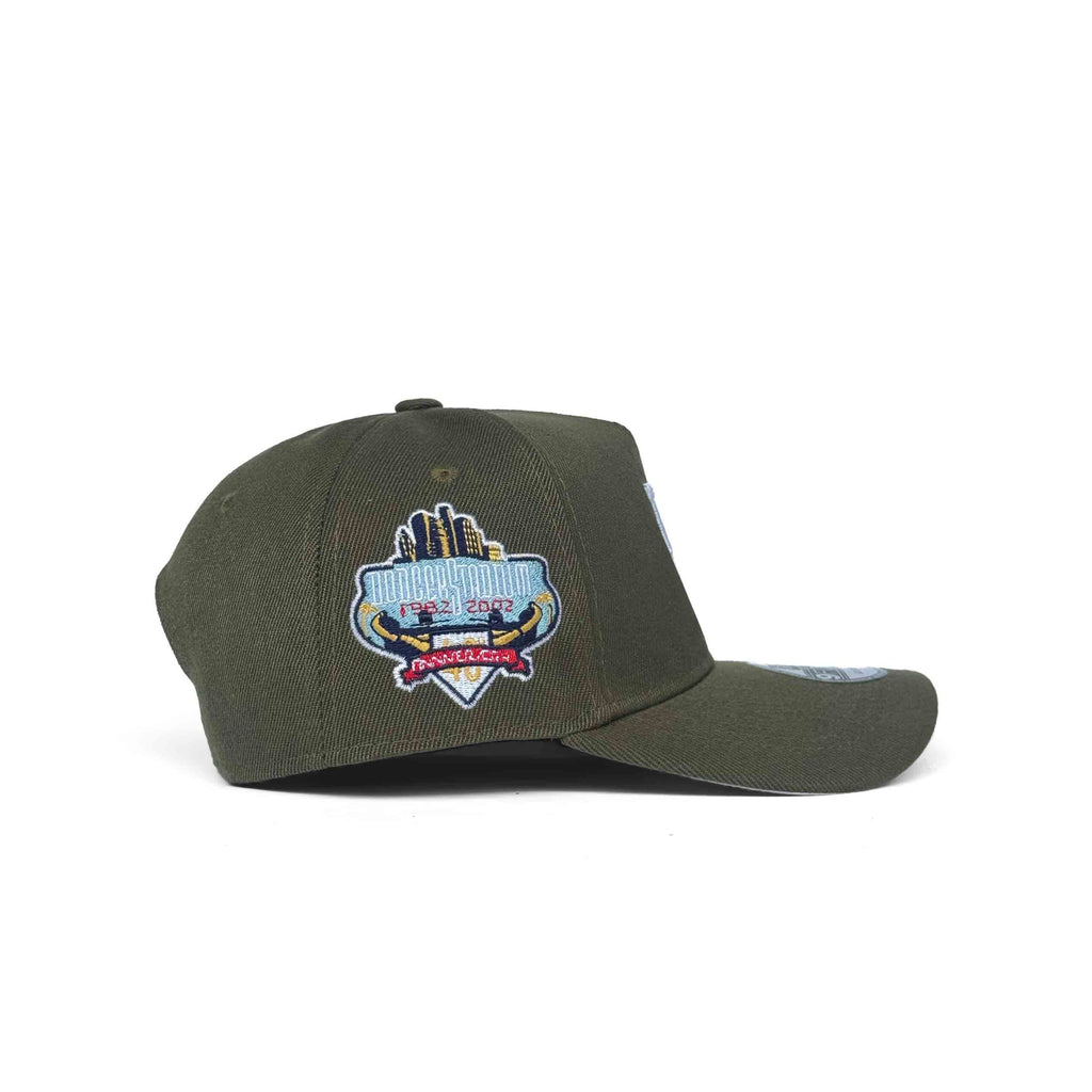 NEW ERA A FRAME 9FORTY UPSIDE DOWN DODGERS 40TH ANNIVERSARY OLIVE