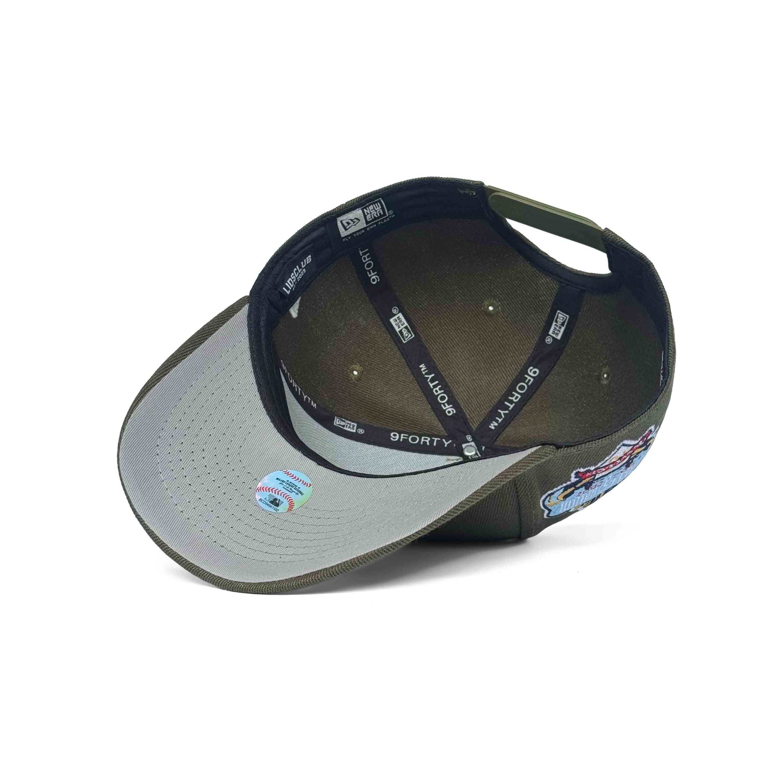NEW ERA A FRAME 9FORTY UPSIDE DOWN DODGERS 40TH ANNIVERSARY OLIVE