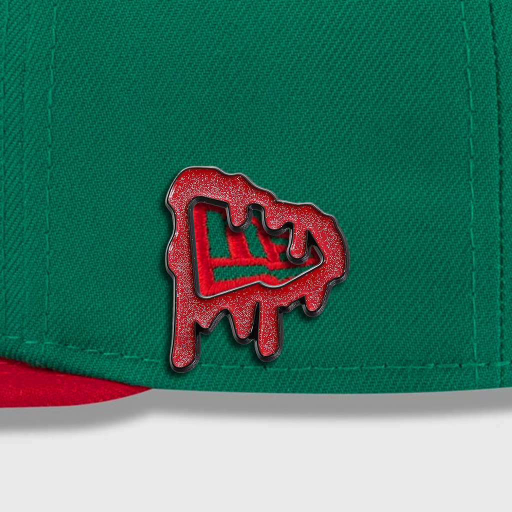 RED GLITTER DRIP PIN