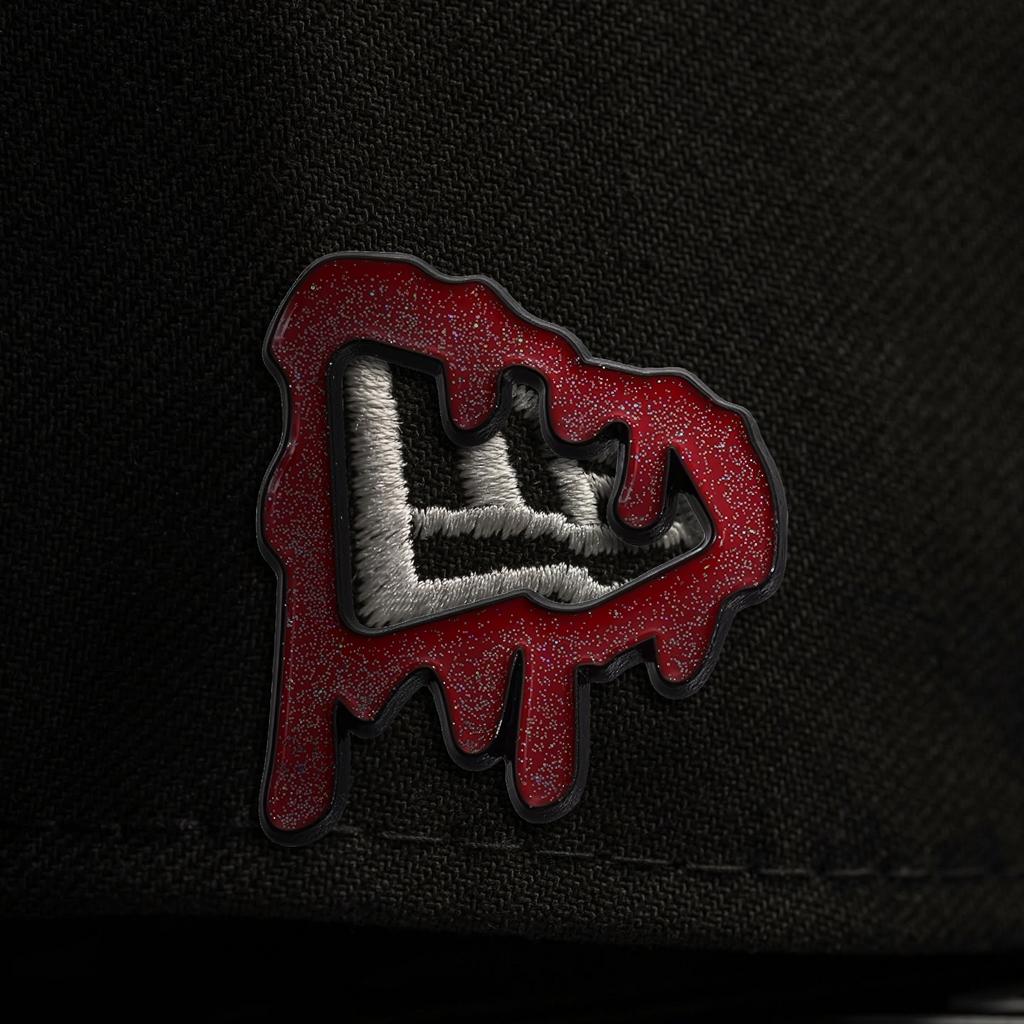 RED GLITTER DRIP PIN