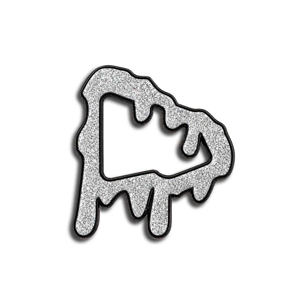 SILVER GLITTER PIN