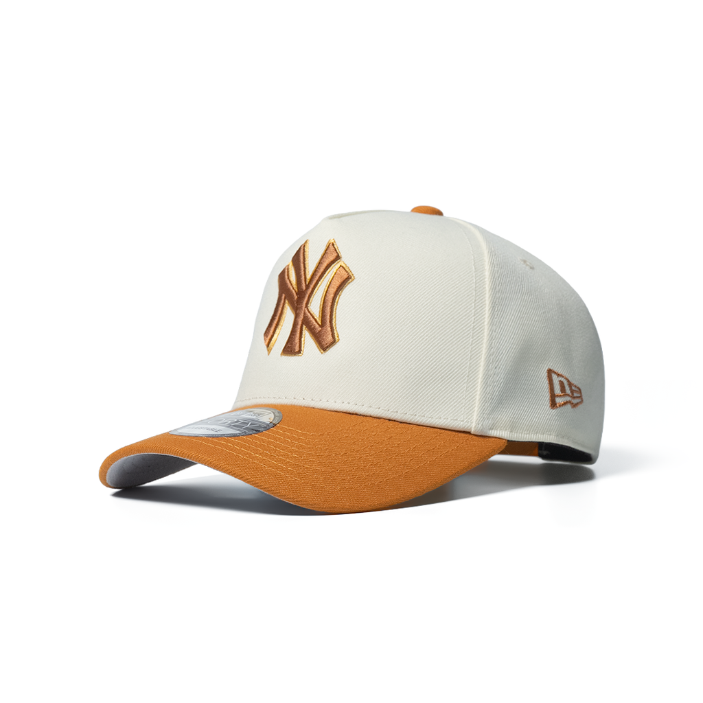 NEW ERA 9FORTY A-FRAME NEW YORK YANKEES SUBWAY SERIES 2000 CHROME BOURBON TWO TONE