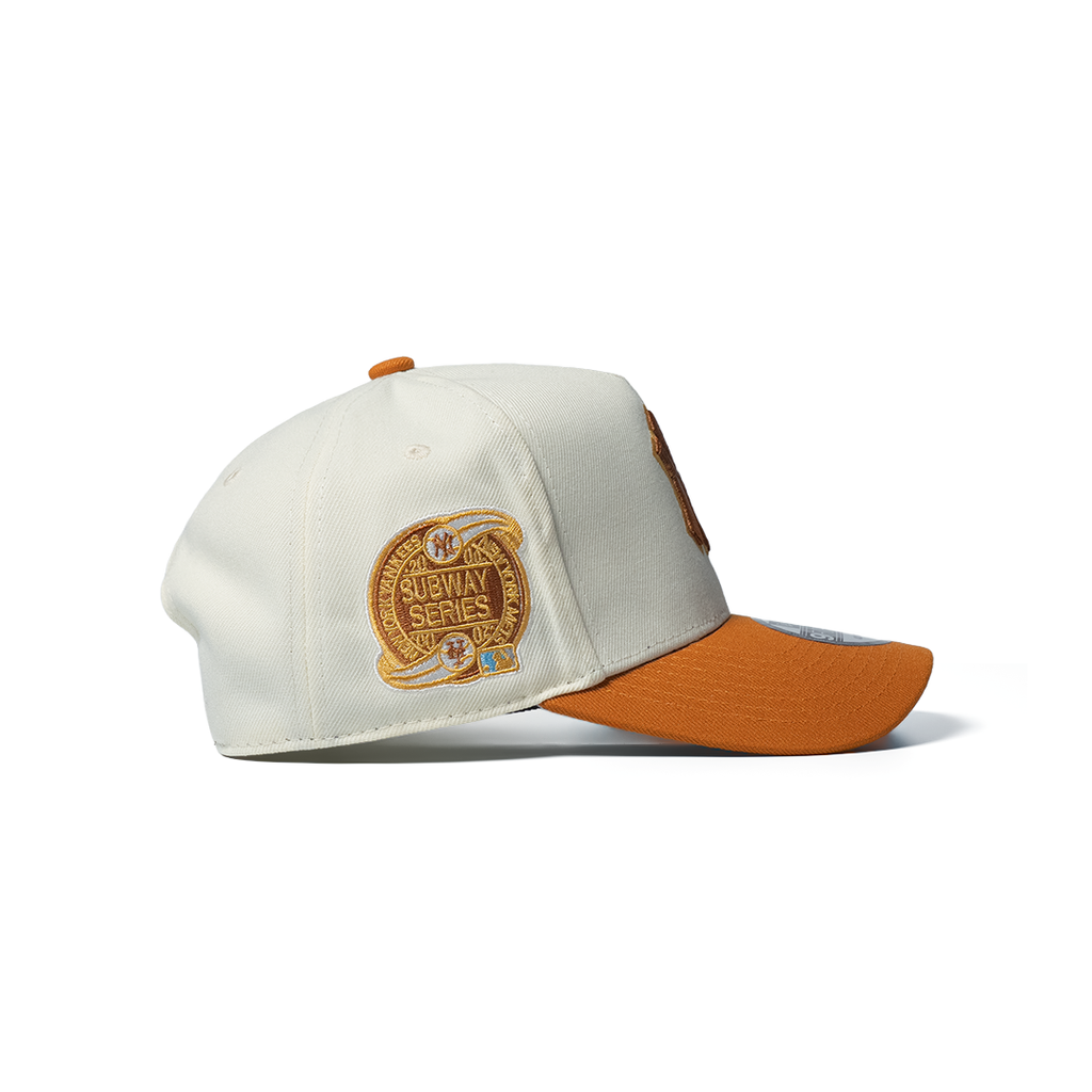NEW ERA 9FORTY A-FRAME NEW YORK YANKEES SUBWAY SERIES 2000 CHROME BOURBON TWO TONE