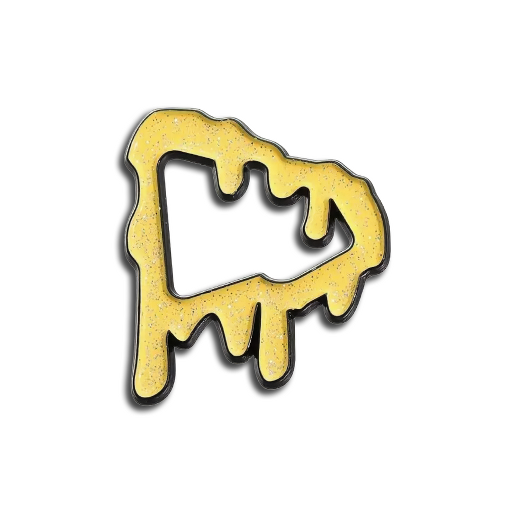 YELLOW GLITTER PIN