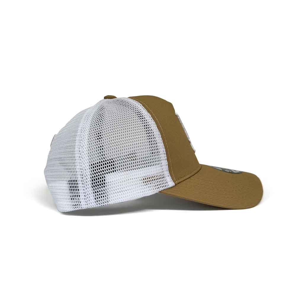 NEW ERA 9FORTY A-FRAME LOS ANGELES DODGERS LEAGUE ESSENTIAL BEIGE TRUCKER - Image 3